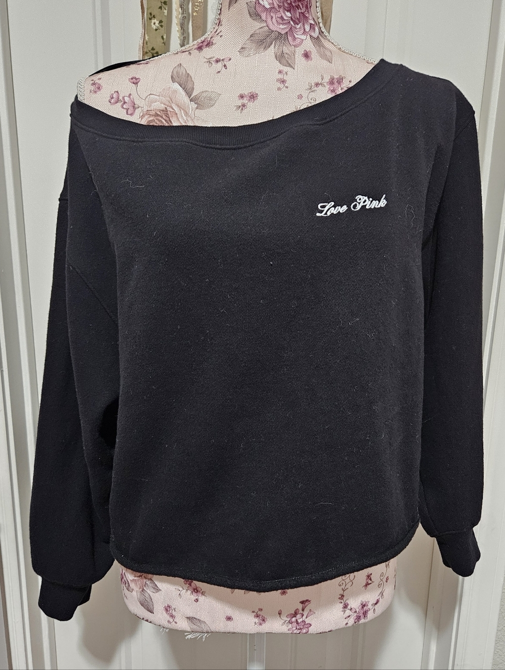 PINK Off The Shoulder Sweatshirt